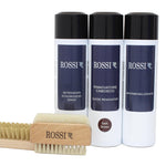 Kit per la manutenzione del camoscio nei toni marroni KIT CAMOSCIO marrone+t.moro ROSSI 