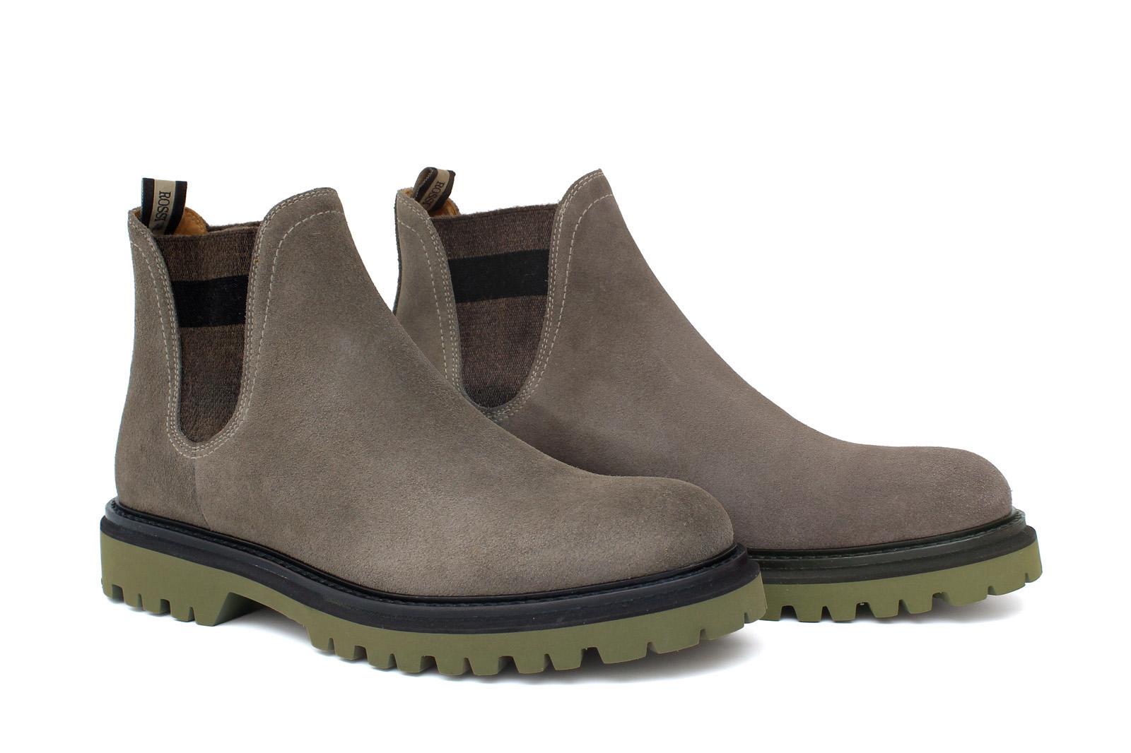 Beatles con elastico bicolore in suede sabbia e fondo in gomma extralight 910PHSBIS 226 ROSSI 