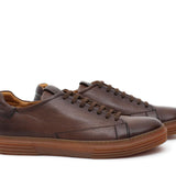 Sneakers in cervo vegetale anticato marrone con fondo in gomma 109CVMAR 1066 ROSSI 