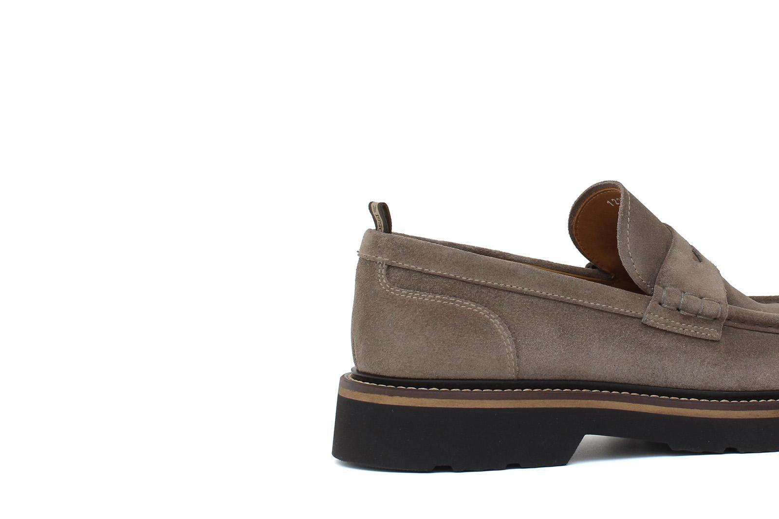 Mocassino stile ingegnere in suede sabbia e fondo gomma leggera 1223CHSBIS 1146 ROSSI 
