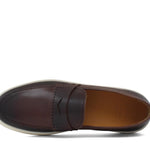 Slip on in vitello naturale colore marrone sfumato con fondo in gomma 1037DIXCAS 422 ROSSI 