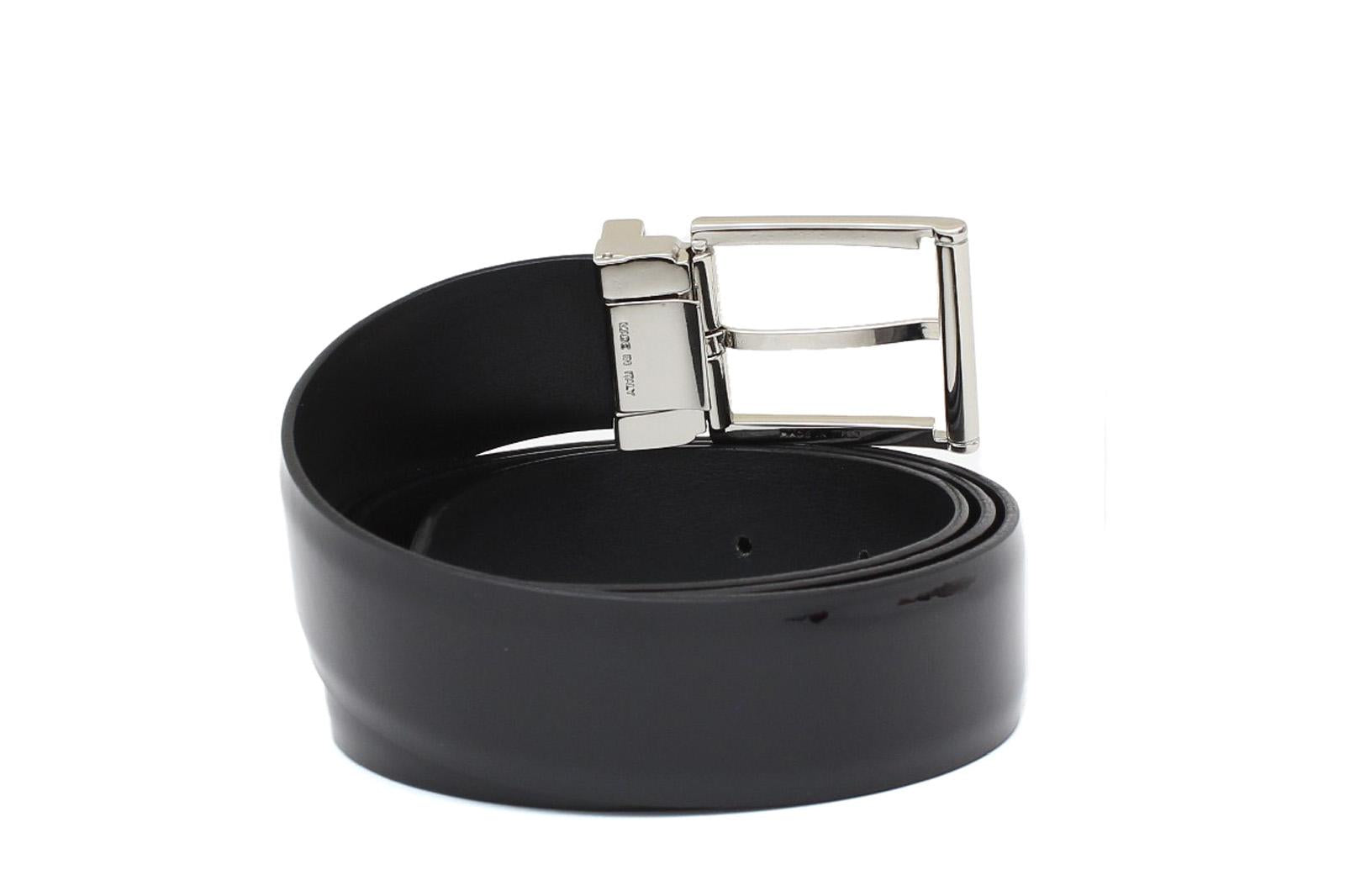 Cinta in vernice nero h 35 con fibbia in nikel F0304NKVN 94 ROSSI 