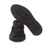 Mocassino stile ingegnere in suede  testa di moro e fondo gomma leggera 1223CHSMO 389 ROSSI 