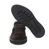 Mocassino stile ingegnere in suede  testa di moro e fondo gomma leggera 1223CHSMO 389 ROSSI 