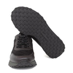 Sneakers in vitello e camoscio testa di moro e fondo gomma verde 1261PTM 74 ROSSI 