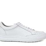 Sneaker in vitello bottalato color bianco e fondo in gomma leggera 643VBOFFW 958 ROSSI 
