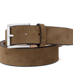 Cinta in camoscio terra h 35 con fibbia nikel satinato F03421NKHSFAR 114 ROSSI 