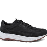 Sneakers in vitello nabuk nero con fondo in gomma leggero vibram 1261BRNE 47 ROSSI 
