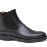 Stivaletto beatles in vitello spazzolato nero e fondo in gomma 154PRCNE 1143 ROSSI 