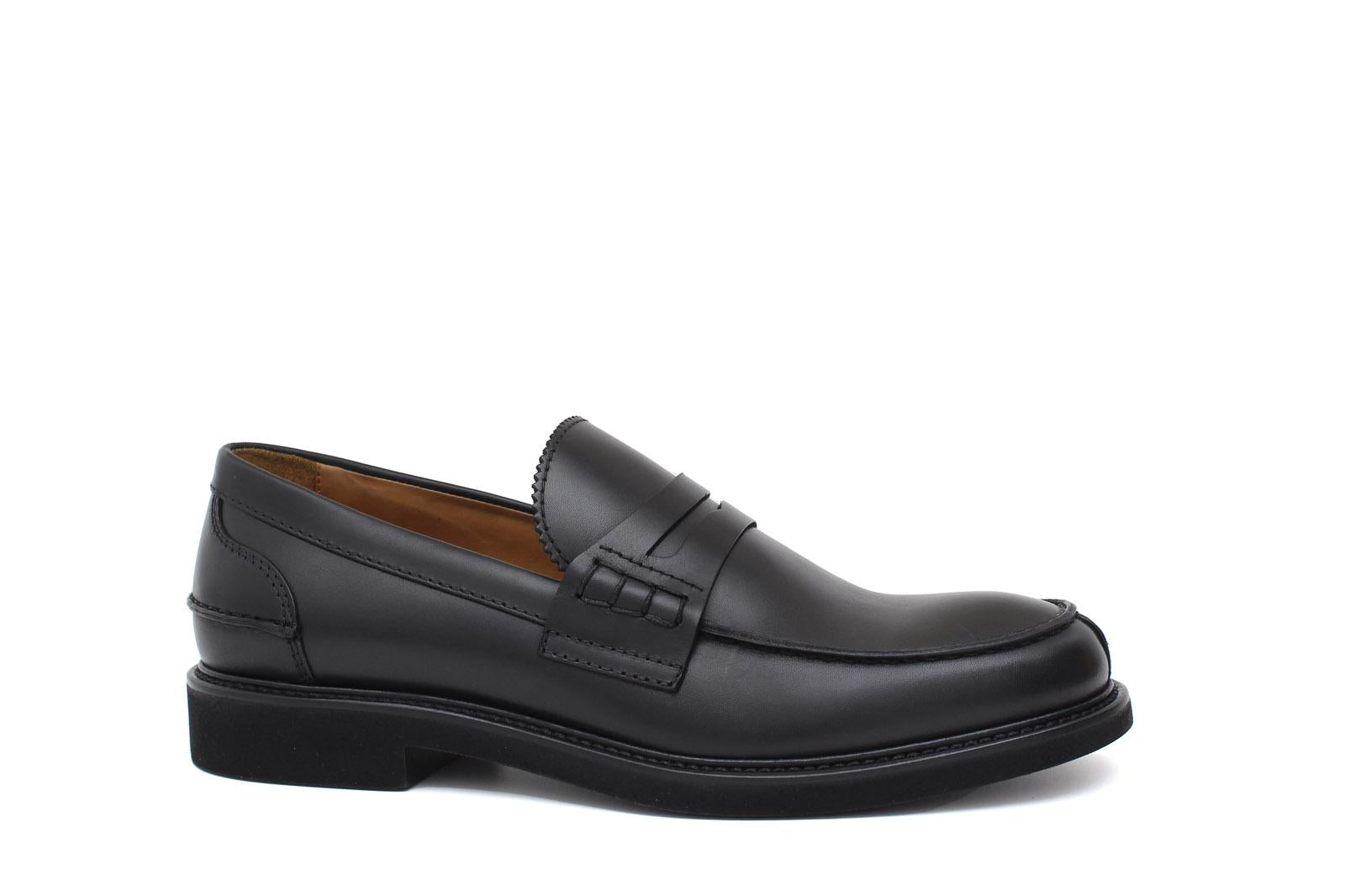 College stile inglese in vitello a pieno fiore nero con fondo gomma leggero 5316GWSERNE 351 ROSSI 