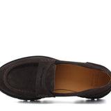 Mocassino donna stile ingegnere in suede testa di moro e fondo in gomma leggera D212HSMOD 11 ROSSI 