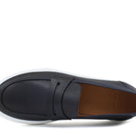 Slip on in vitello naturale blu sfumato con fondo in gomma leggera 9688DIXBLU 212  UN ROSSI 