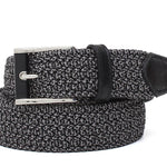 Cintura intrecciata elasticizzata nel colore grigio/nero  con fibbia h 35 in nikel F0438NKEPNE 70 ROSSI 