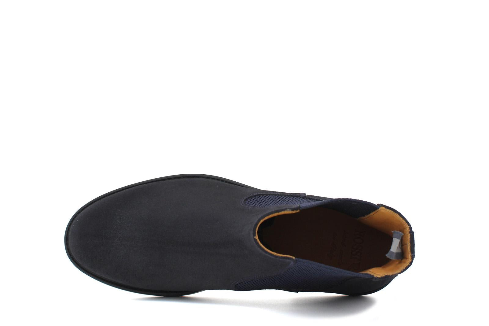 Stivaletto beatles in camoscio rasato blu e fondo in gomma 154PRCRIB 1036 ROSSI 