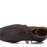 Stivaletto stringato in nabuk invecchiato testa di moro con fondo in gomma leggera 1202PRTM 1111 ROSSI 