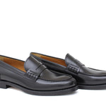 College donna stile inglese in vitello spazzolato nero  con fondo cuoio 1/2 gomma D201CALN 31 ROSSI 