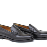 College donna stile inglese in vitello spazzolato nero  con fondo cuoio 1/2 gomma D201CALN 31 ROSSI 