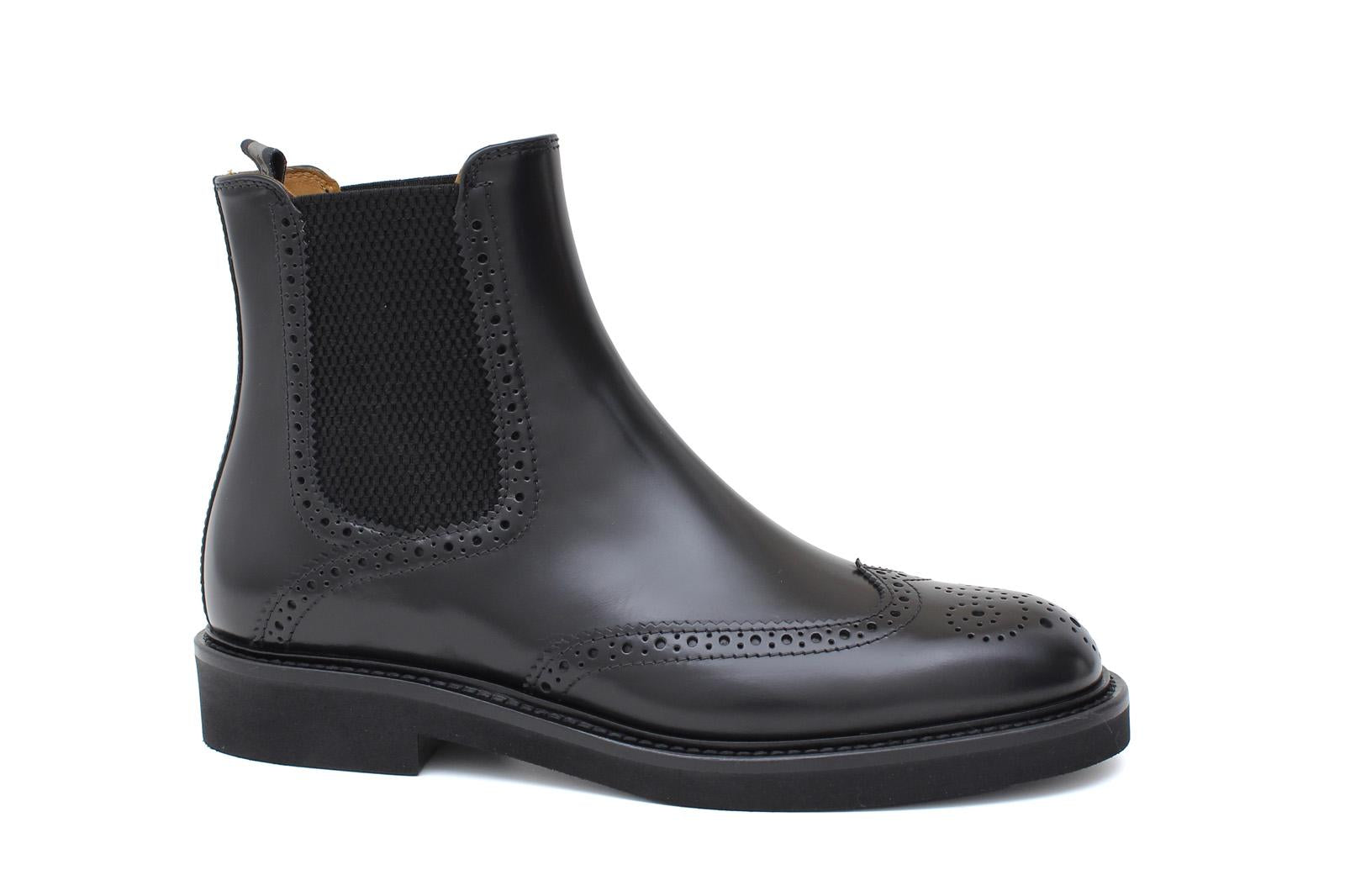 Beatles donna stile inglese in vitello spazzolato nero e fondo in gomma leggera D217PCNE 18 ROSSI 