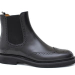 Beatles donna stile inglese in vitello spazzolato nero e fondo in gomma leggera D217PCNE 18 ROSSI 