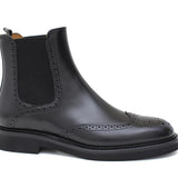 Beatles donna stile inglese in vitello spazzolato nero e fondo in gomma leggera D217PCNE 18 ROSSI 