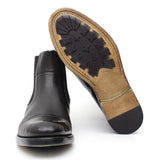 Stivaletto beatles in cervo vegetale nero con fondo in gomma 8304TCNE 996 ROSSI 