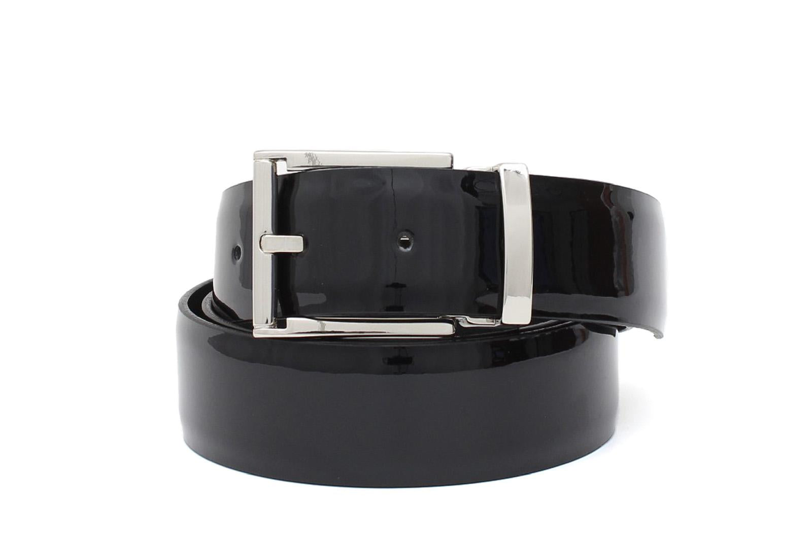 Cinta in vernice nero h 35 con fibbia in nikel F0304NKVN 94 ROSSI 