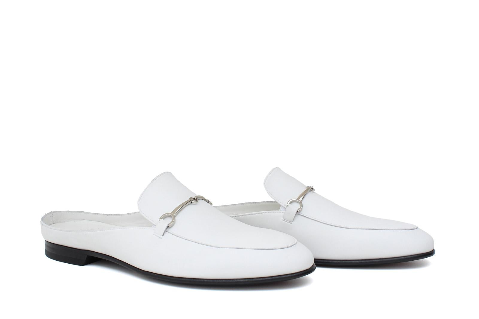 Sabout in nappa bianco con fondo in cuoio antiscivolo 7829PBIA 1139 ROSSI 