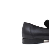 Mocassino in canguro colore nero e fondo in cuoio antiscivolo cucito blake 1542CANER 136 ROSSI 