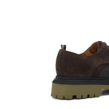 Derby  in camoscio ingrassato testa di moro, riporto in caucciù con fondo in gomma leggera 412HSQ 1046 ROSSI 