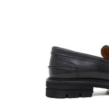 College donna stile inglese in vitello spazzolato nero  con fondo in gomma leggera D202RCNE 34 ROSSI 