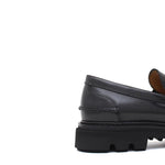 Mocassino College  in vitello spazzolato  nero e fondo in gomma leggera 5316RCALN 314 ROSSI 