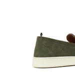 Slip on in camoscio traforata verdone con fondo in gomma 1055FLOG 160 ROSSI 