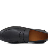 Mocassino in vitello naturale nero con fondo in gomma cucito 1457CDIXNE 274 ROSSI 