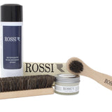 Kit per la manutenzione della pelle di colore cuoio e marrone medio KIT PELLE cuoio+marrone medio ROSSI 