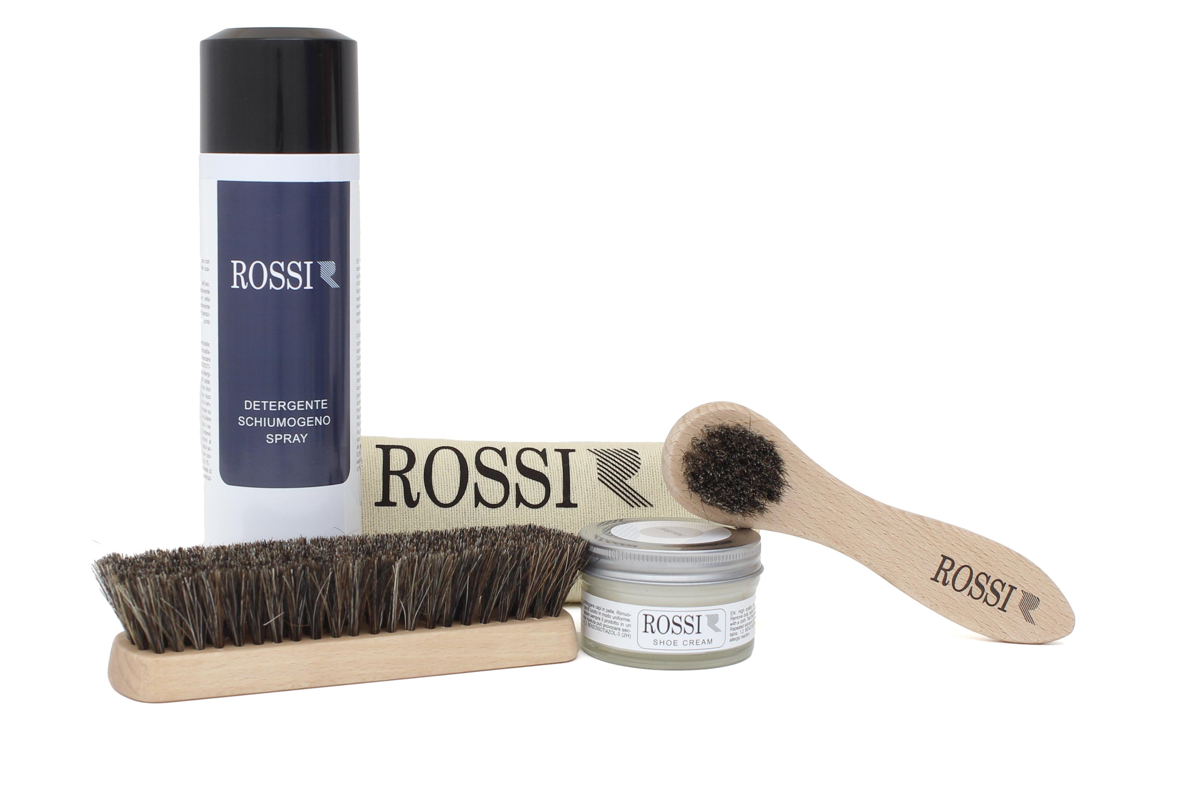 Kit per la manutenzione della pelle di colore cuoio e marrone medio KIT PELLE cuoio+marrone medio ROSSI 