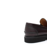 Mocassino College stile inglese  in vitello spazzolato bordò e fondo in gomma leggera 5316CALBOR 290 ROSSI 