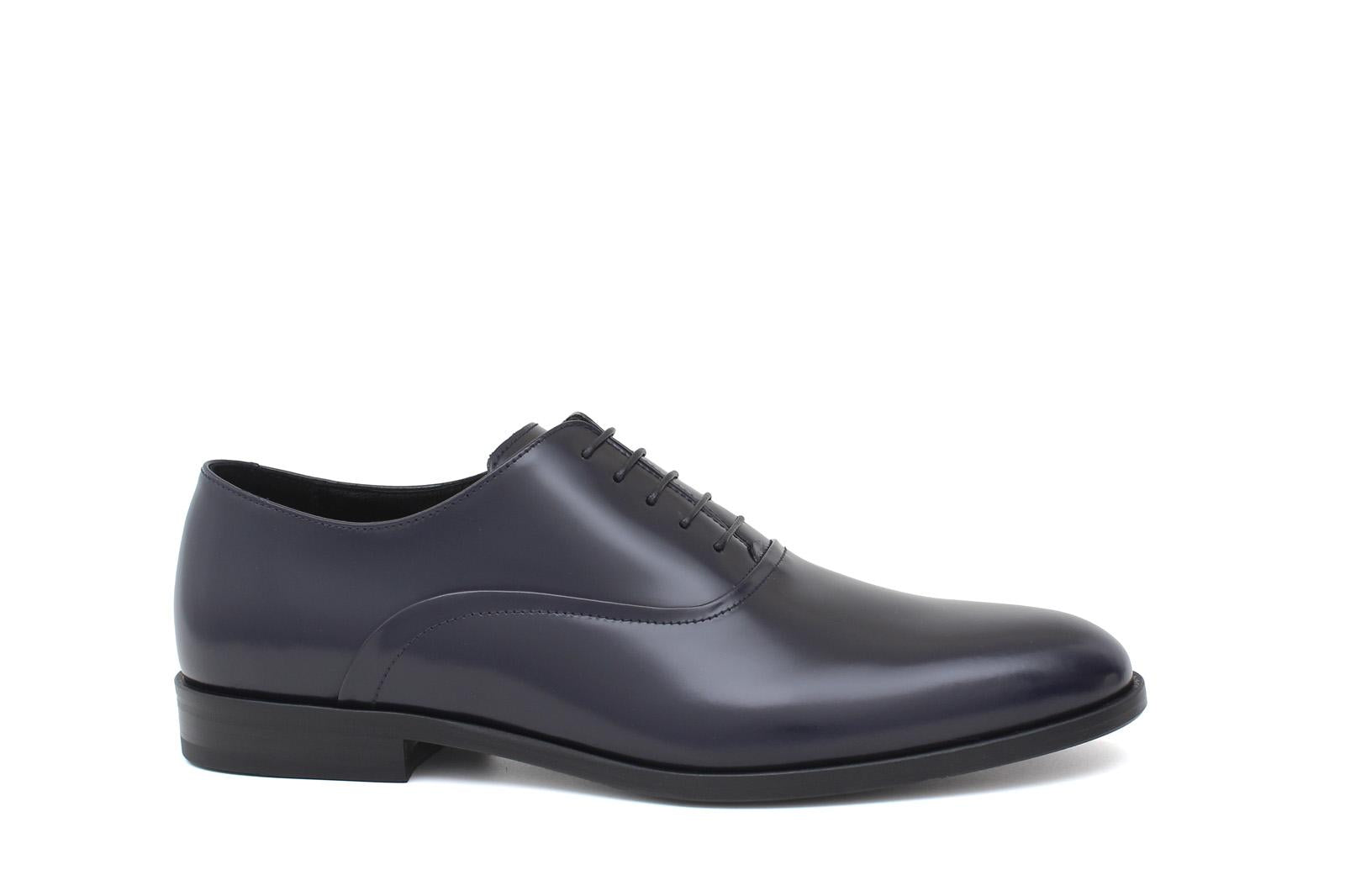 Francesina in vitello spazzolato navy  con fondo in cuoio 221TNAV 271 ROSSI 