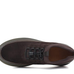 Sneakers streach in pelle e camoscio testa di moro con fondo gomma leggera 1291POLTM 150 ROSSI 