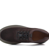 Sneakers streach in pelle e camoscio testa di moro con fondo gomma leggera 1291POLTM 150 ROSSI 