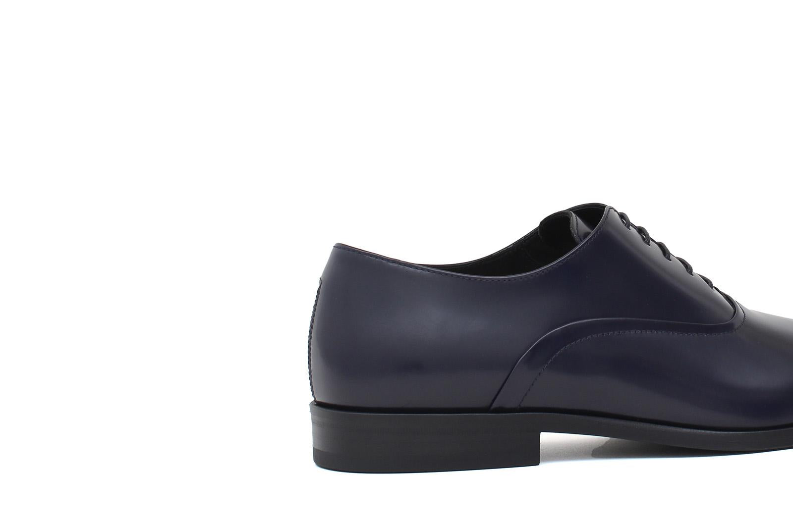 Francesina in vitello spazzolato navy  con fondo in cuoio 221TNAV 271 ROSSI 