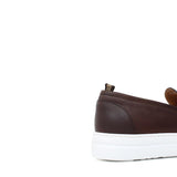 Slip on in vitello naturale marrone sfumato con fondo in gomma leggera 9688DIXCA 207 ROSSI 