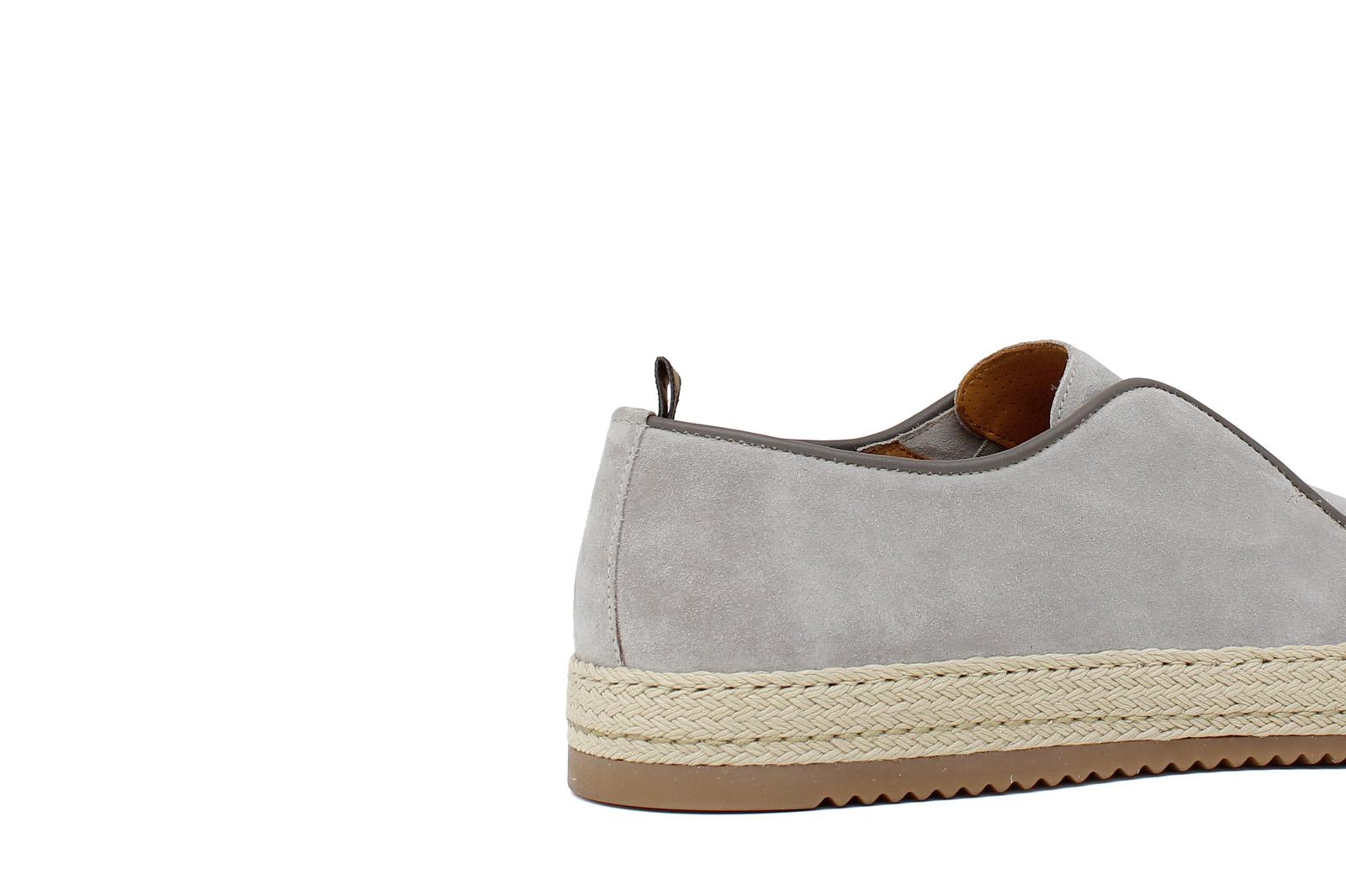 Slip on in camoscio color  roccia con fondo in gomma intrecciato 1093FROC 63 ROSSI 