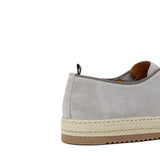 Slip on in camoscio color  roccia con fondo in gomma intrecciato 1093FROC 63 ROSSI 