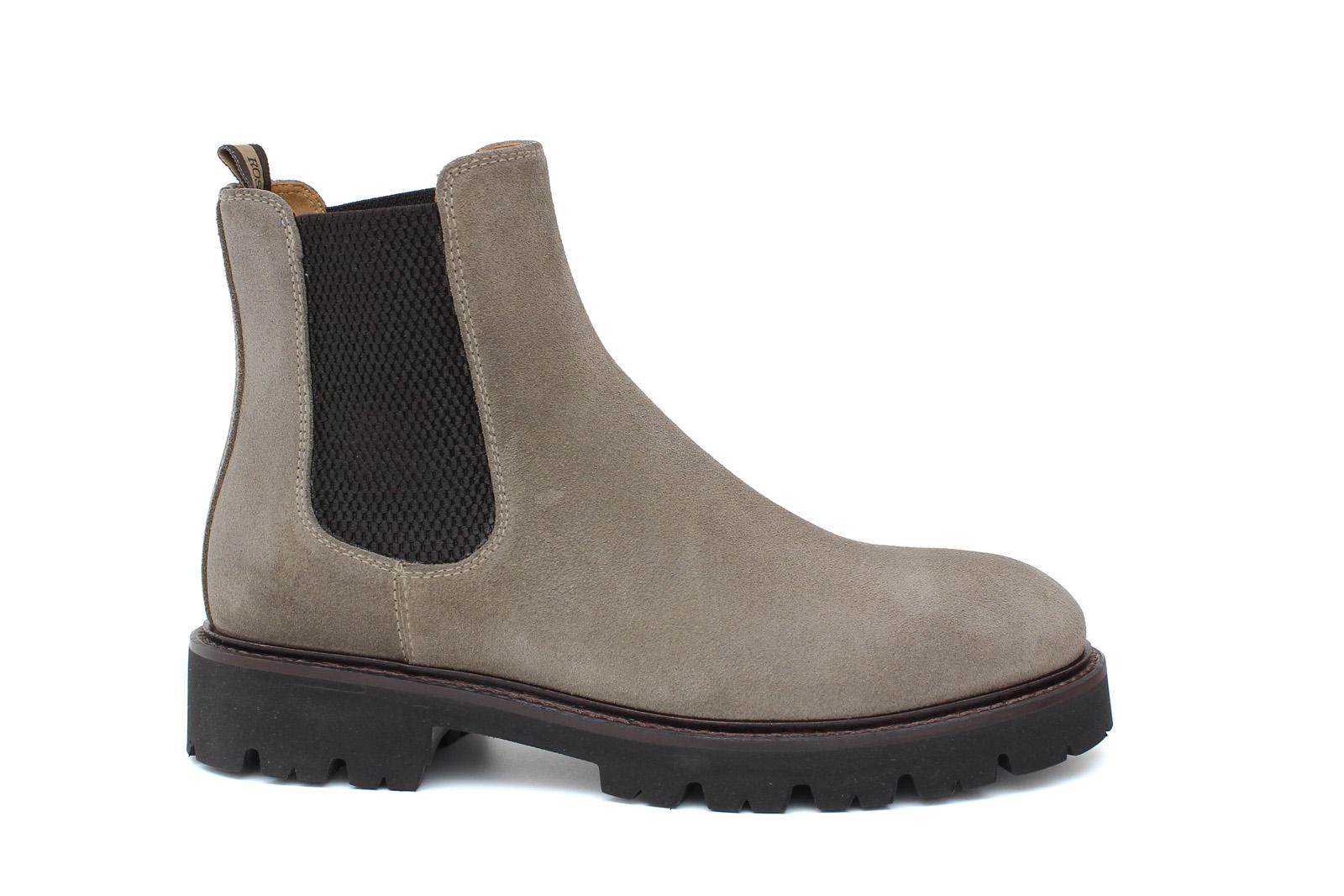 Beatles donna in camoscio color sabbia  con fondo in gomma leggera D213PHSBIS 30 ROSSI 