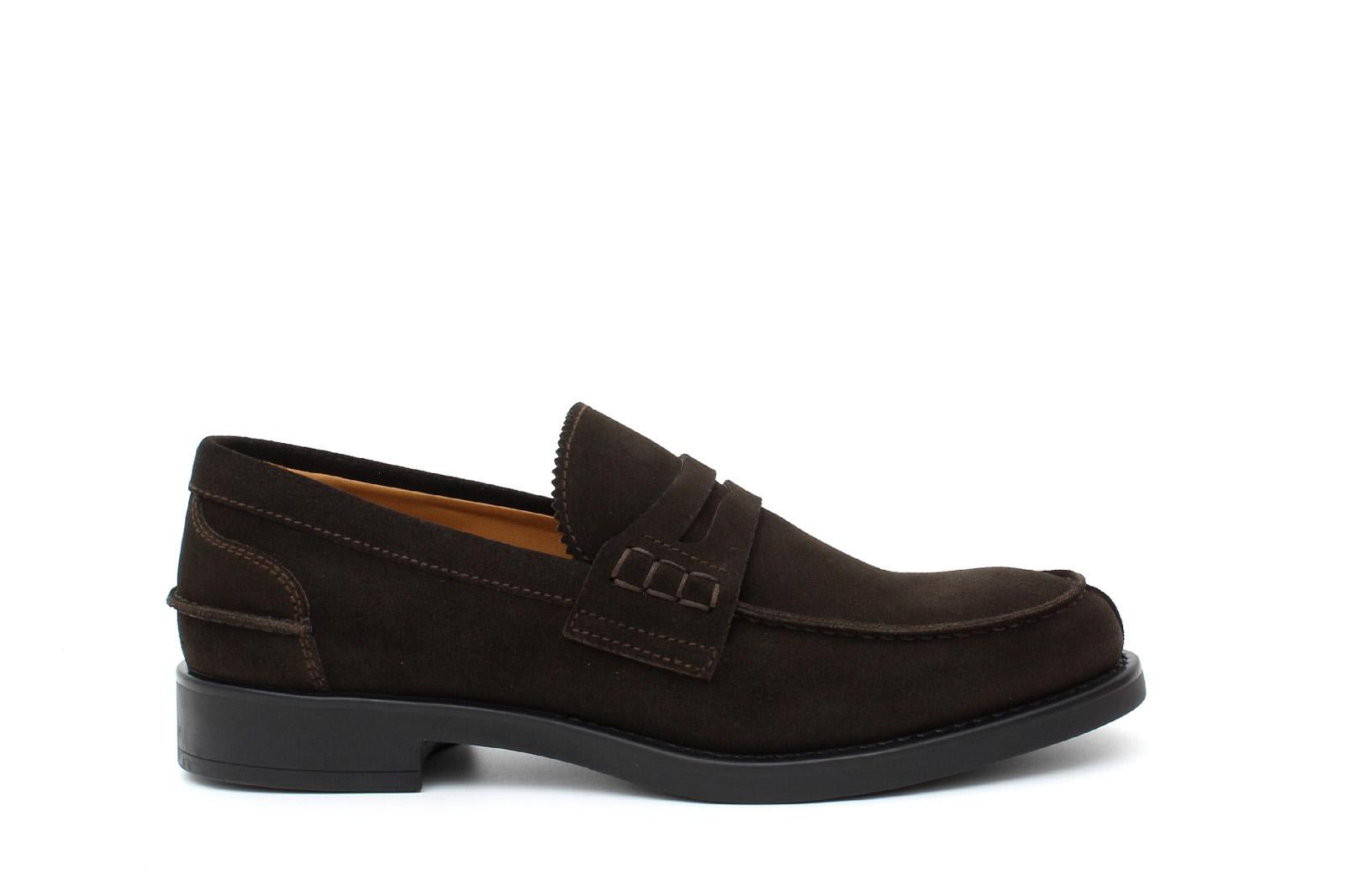 Mocassino College stile inglese in camoscio testa di moro e fondo gomma 5316GCIMOG 1064 ROSSI 