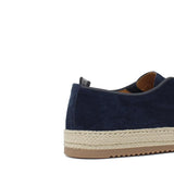 Slip on in camoscio color blu navy con fondo in gomma intrecciato 1093ROVNA 1130 ROSSI 
