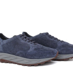 Sneaker  in camoscio traforato colore navy e fondo leggero Vibram 1010FLTZ 1102 ROSSI 