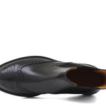 Stivaletto con elastico stile inglese in vitello spazzolato semilucido nero e fondo in gomma 8111PCNER 264 ROSSI 