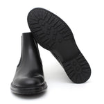 Stivaletto beatles in vitello a fiore  nero e fondo in gomma 9154PSERN 1069 ROSSI 