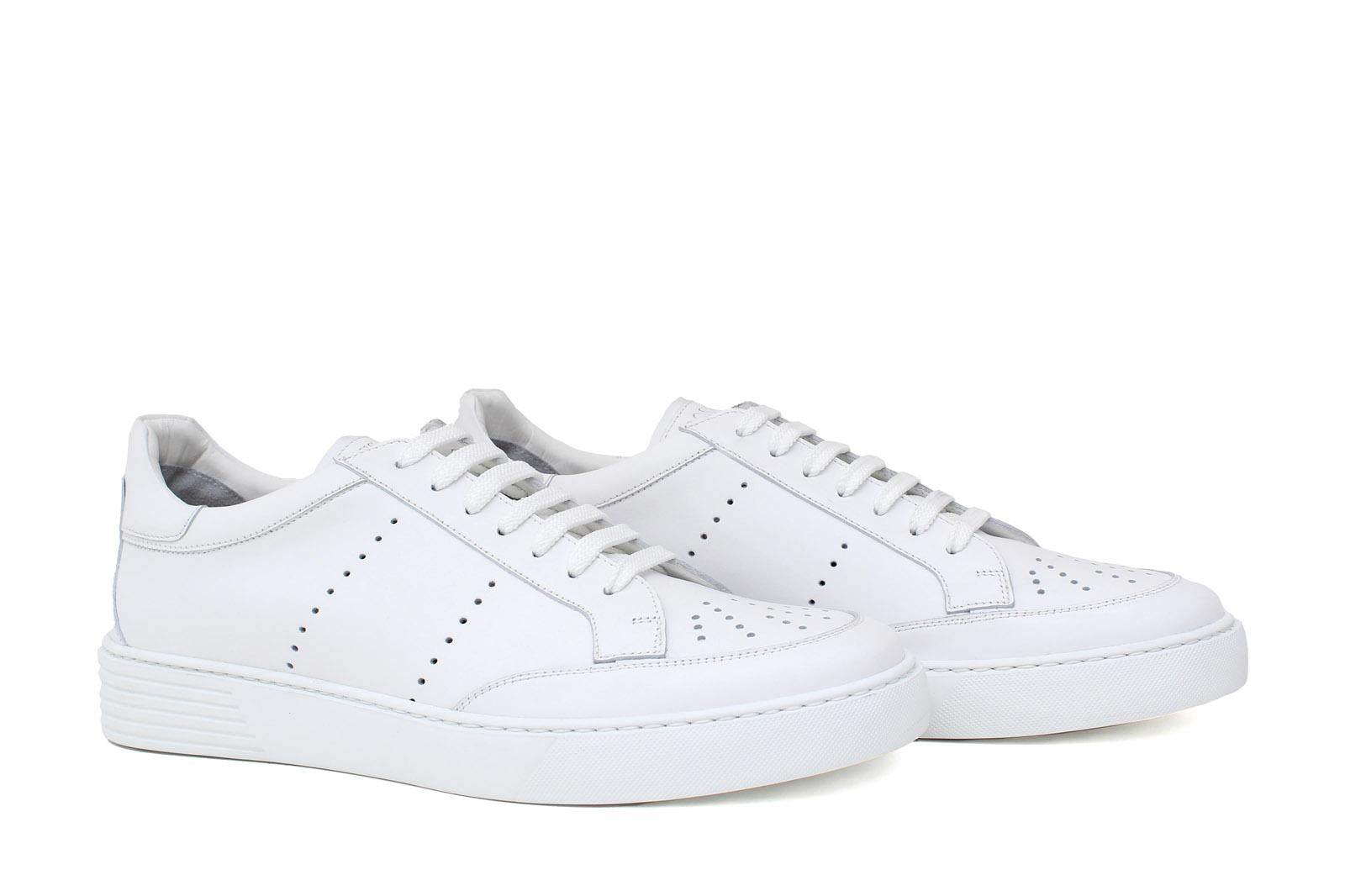 Sneaker in vitello bianco e fondo in gomma leggera 1017POFFW 13 ROSSI 